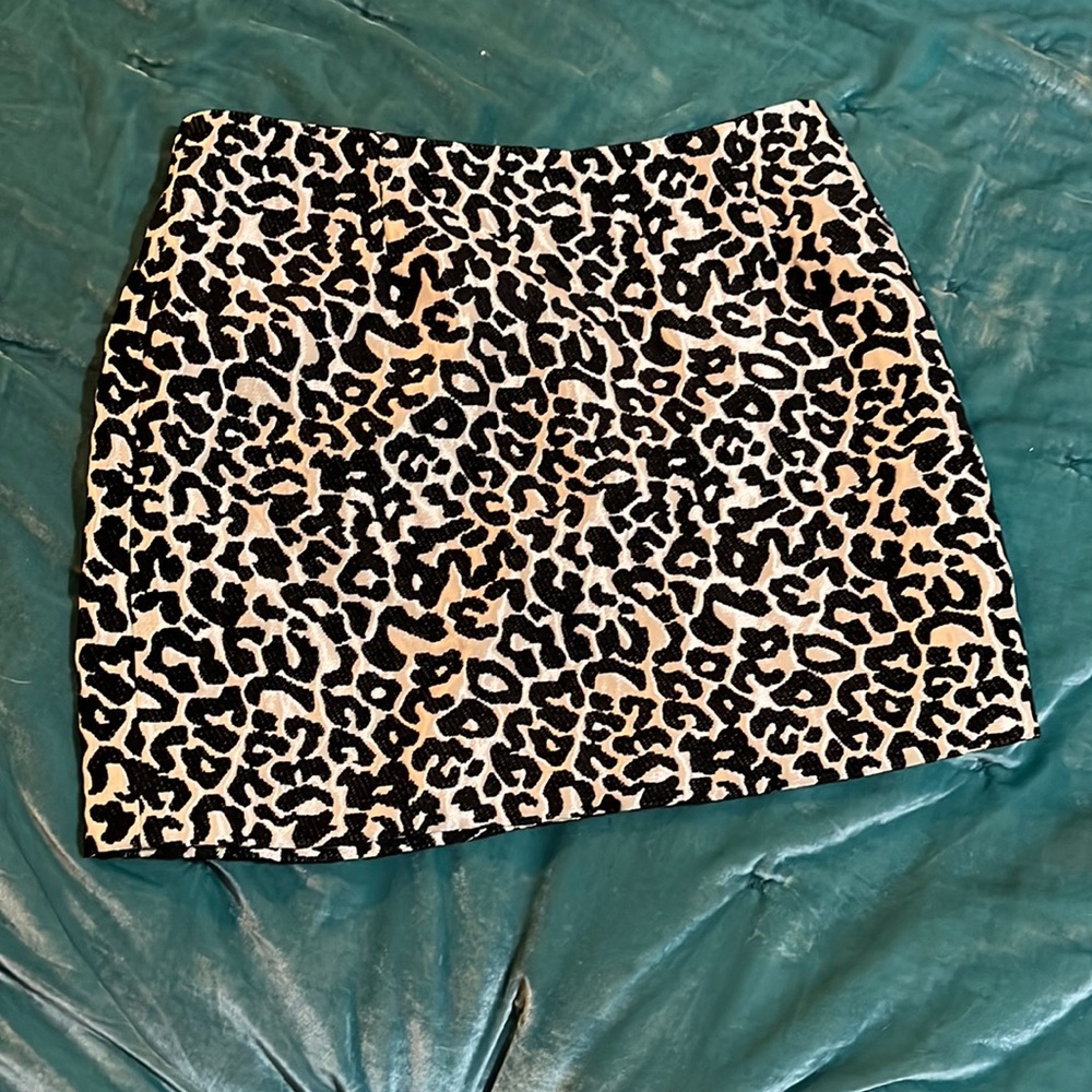 Kendall and Kylie leopard print mini skirt